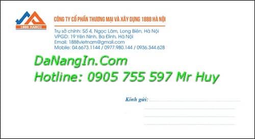 Địa chỉ in bì thư công ty giá rẻ tại đà nẵng lấy liền LH 0905 755 597 Mr Huy