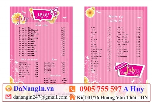 kích thước menu cafe,thiết kế in ấn menu lấy gấp,làm menu quán cafe karaoke,in menu quán nhậu,in ấn đà nẵng,in áo quán cafe,làm áo thun đồng phục lớp nhóm 0905 7555 97 A Huy - Danangin.vn
